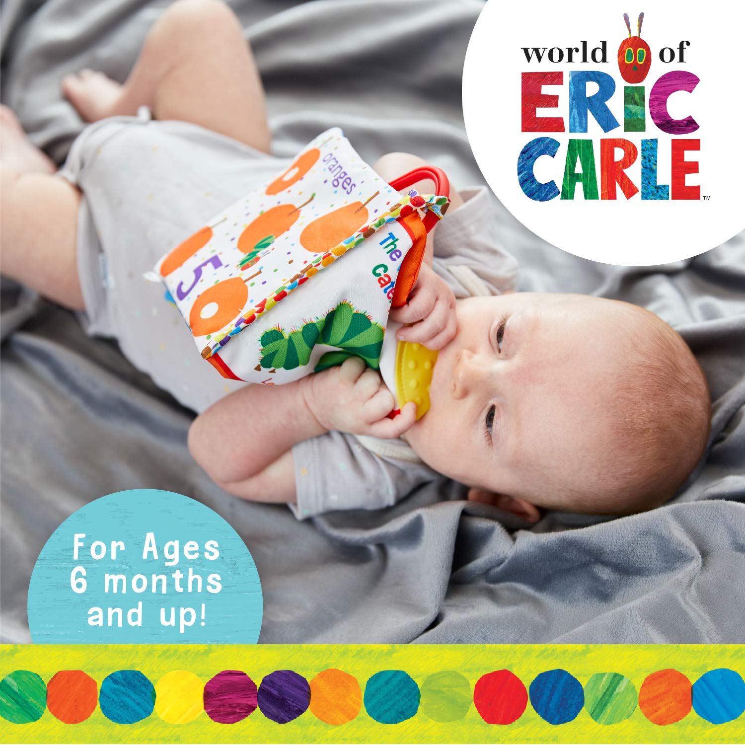 Let's Count Soft Book - World of Eric Carle The Very Hungry Caterpillar Baby Teething Crinkle Book