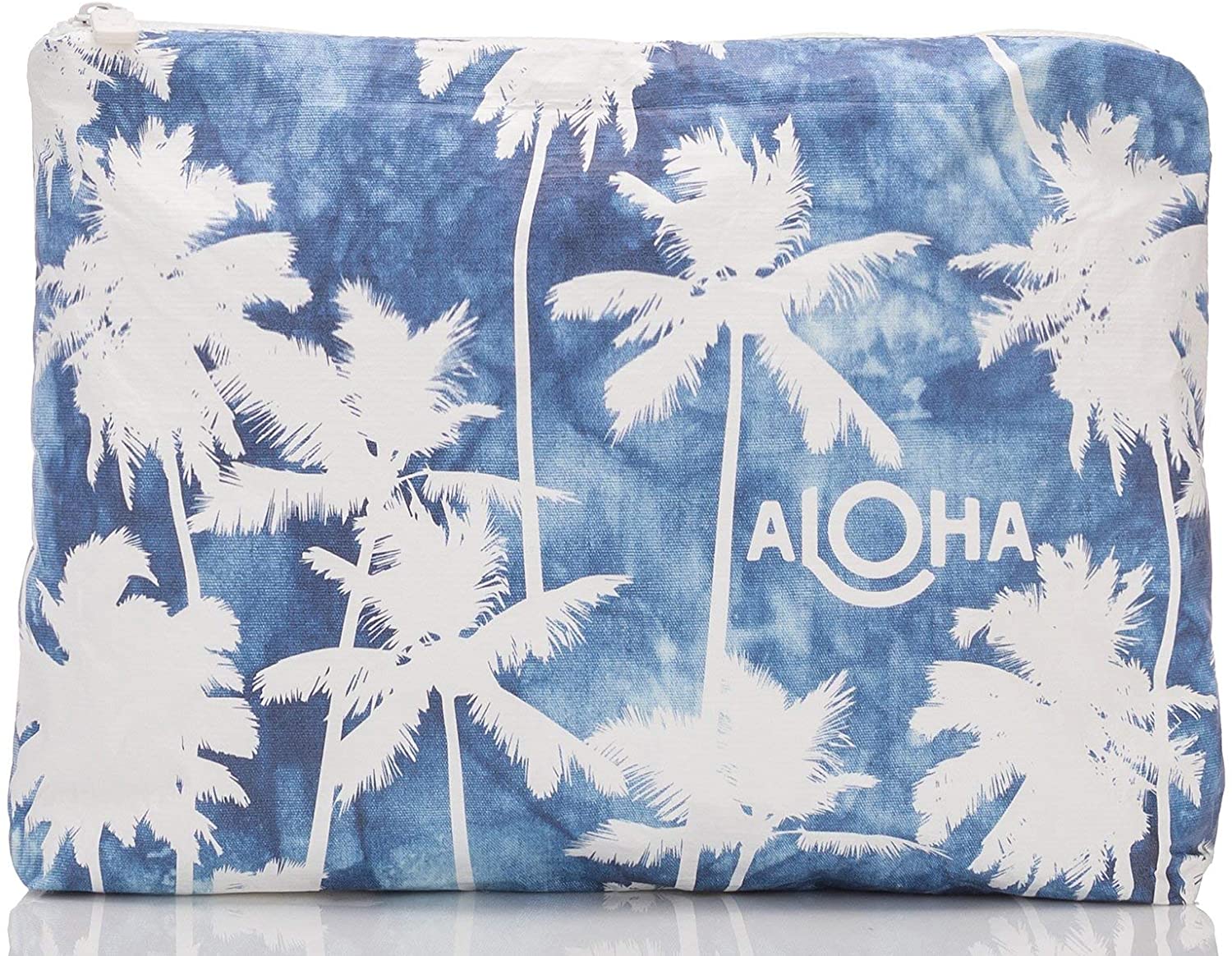 ALOHA Collection Mid Coco Palms Pouch in Indigo