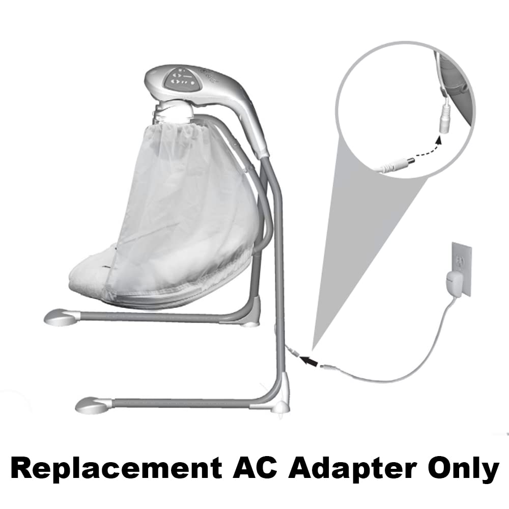 FisherPrice Baby Swing Power Cord AC Adapter, White (NOT compatible w