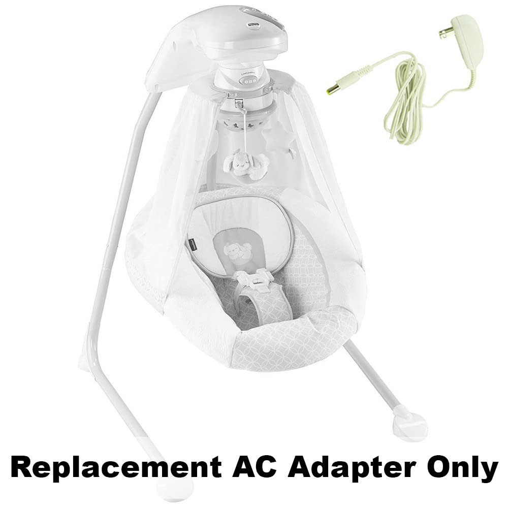 FisherPrice Baby Swing Power Cord AC Adapter, White (NOT compatible w