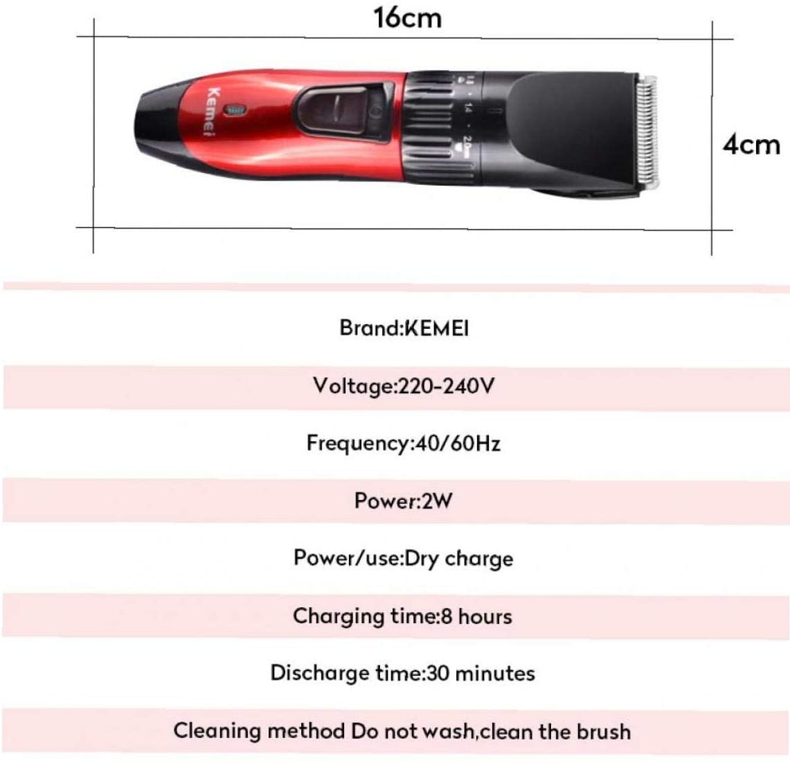 Aisoway Hair Clipper Rechargeable Hair Cutting Machine Trimmer Beard Shaver Hairstyling Tool for Man