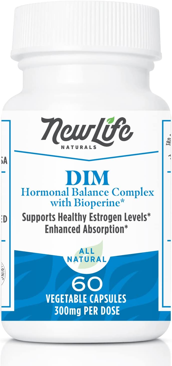 NewLife Naturals Diindolylmethane DIM Supplement: 300mg DIM Estrogen Metabolism Supplements - Hormon
