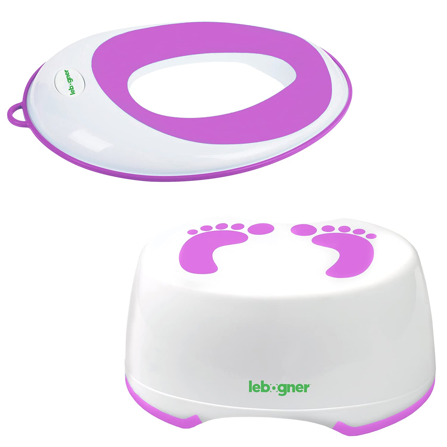 Lebogner Kids Toilet Seat Topper Ring & Child Step Stool