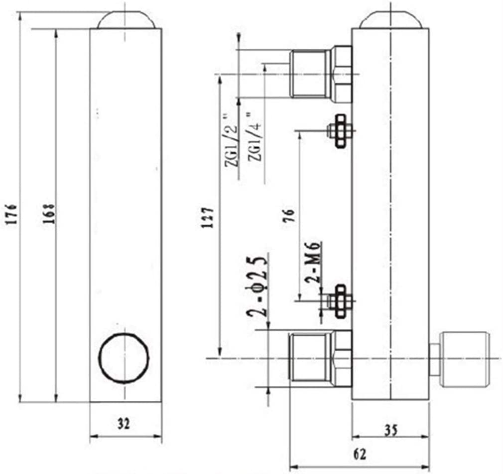 Solenoid Liquid Flowmeter Water Flow Meter Panel Rotameter with Control Valve LZM-15T 0.2-2LPM 0.2-3