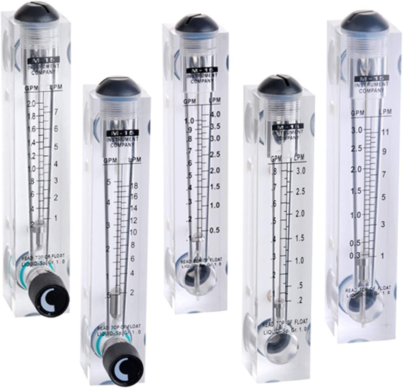 Solenoid Liquid Flowmeter Water Flow Meter Panel Rotameter with Control Valve LZM-15T 0.2-2LPM 0.2-3