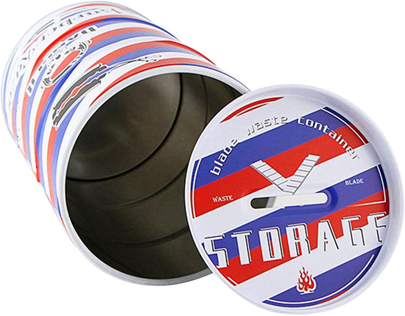 Sharps Disposal Container | Blade Disposal Case with Mailbox Style Lid Biohazard Needle and Syringe 