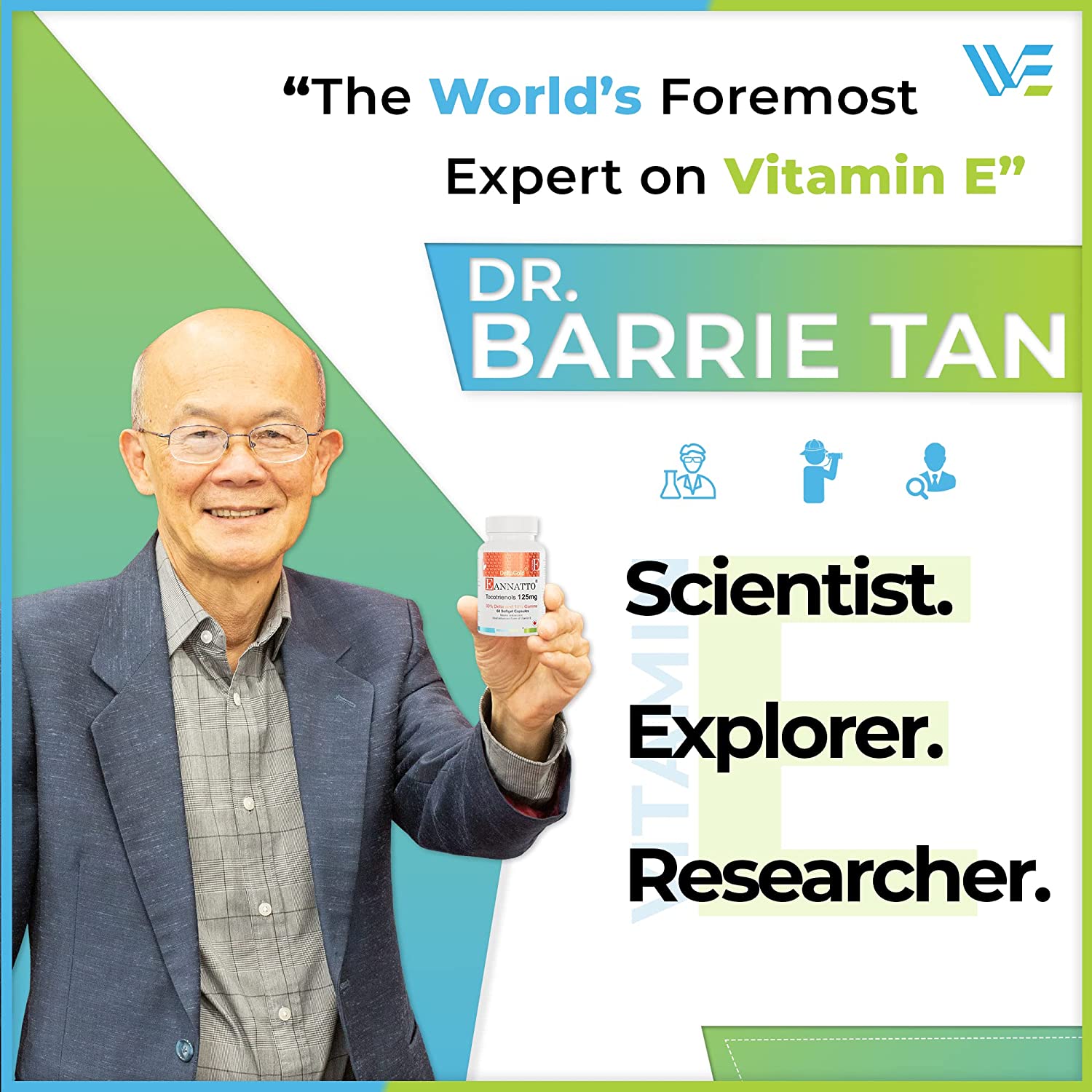 E Annatto Tocotrienols Deltagold 125mg, Vitamin E Tocotrienols Supplements 60 Softgel, Tocopherol Fr