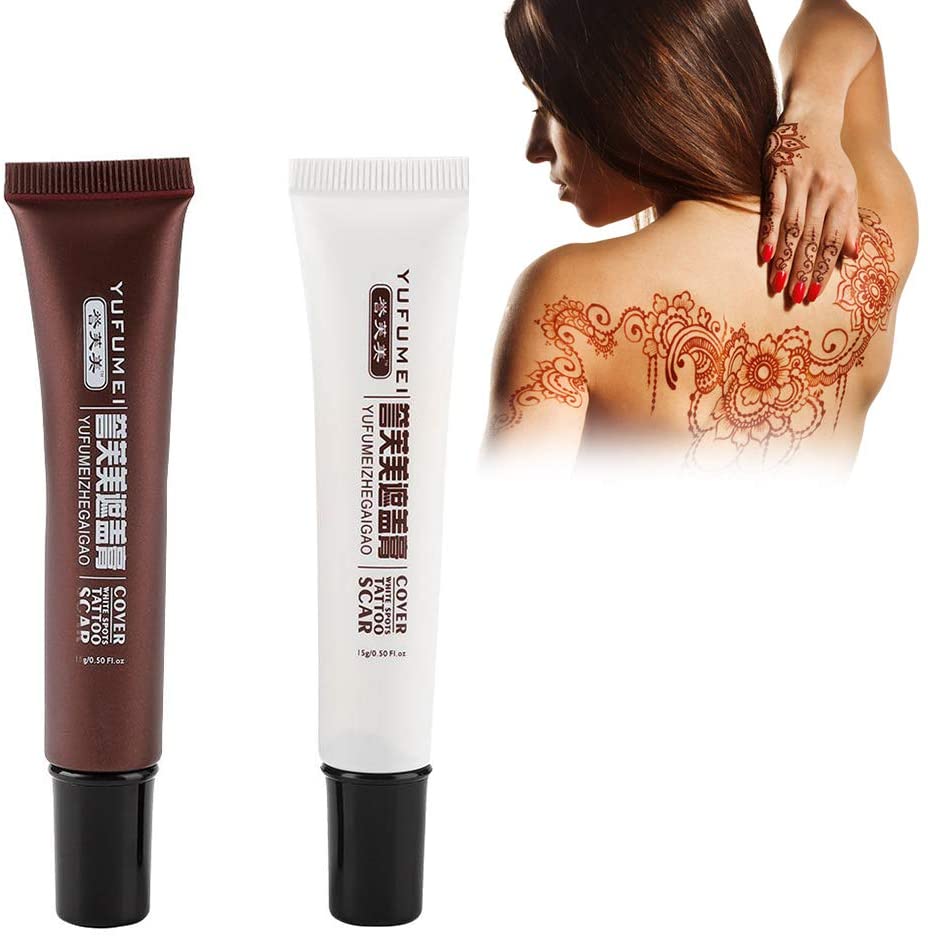 Scar Tattoo Concealer, Waterproof Fast Coloring Hiding Spots Birthmarks Cream Long-Lasting Professio