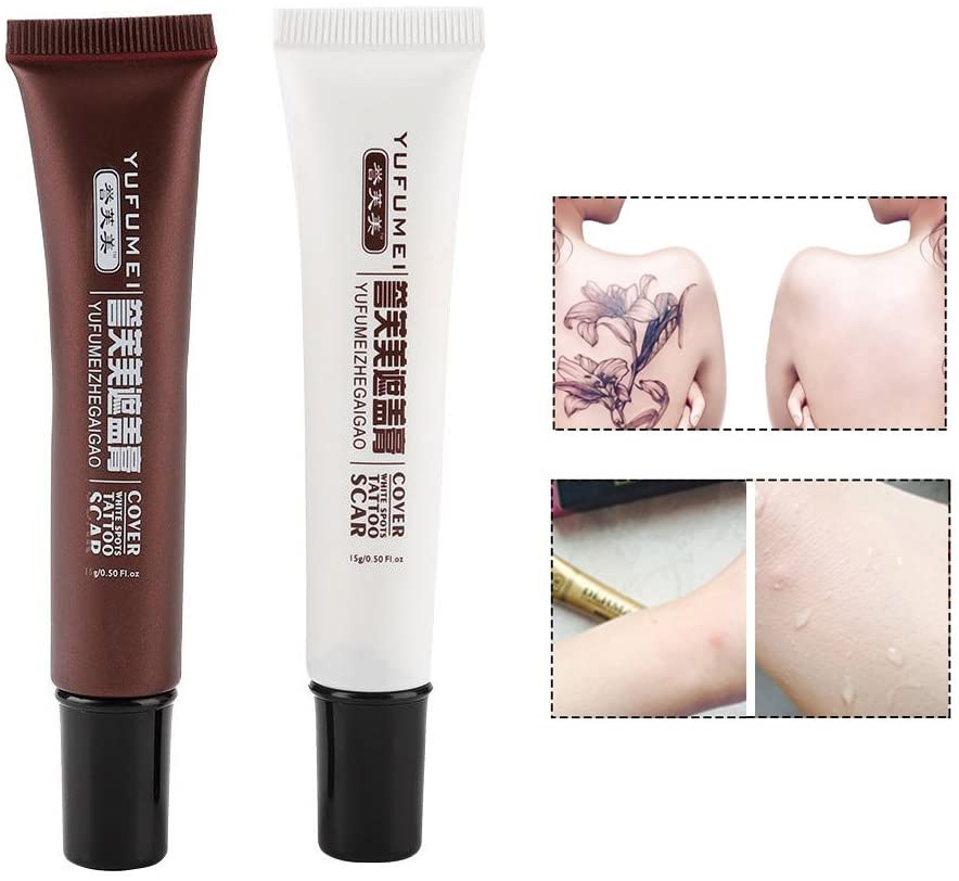 Scar Tattoo Concealer, Waterproof Fast Coloring Hiding Spots Birthmarks Cream Long-Lasting Professio