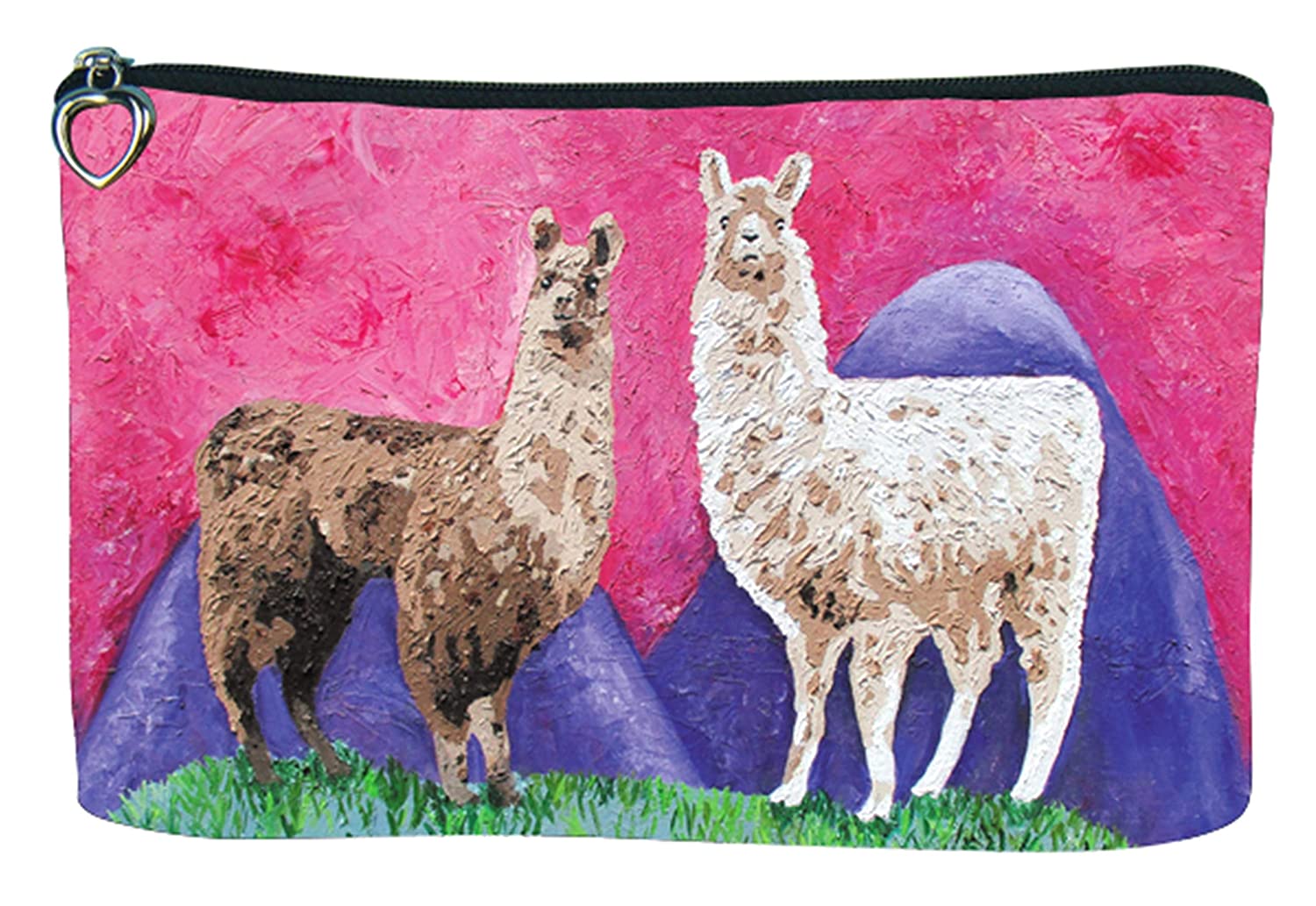 Llama Cosmetic Bag, Zip-top Closer - Taken From My Original Paintings