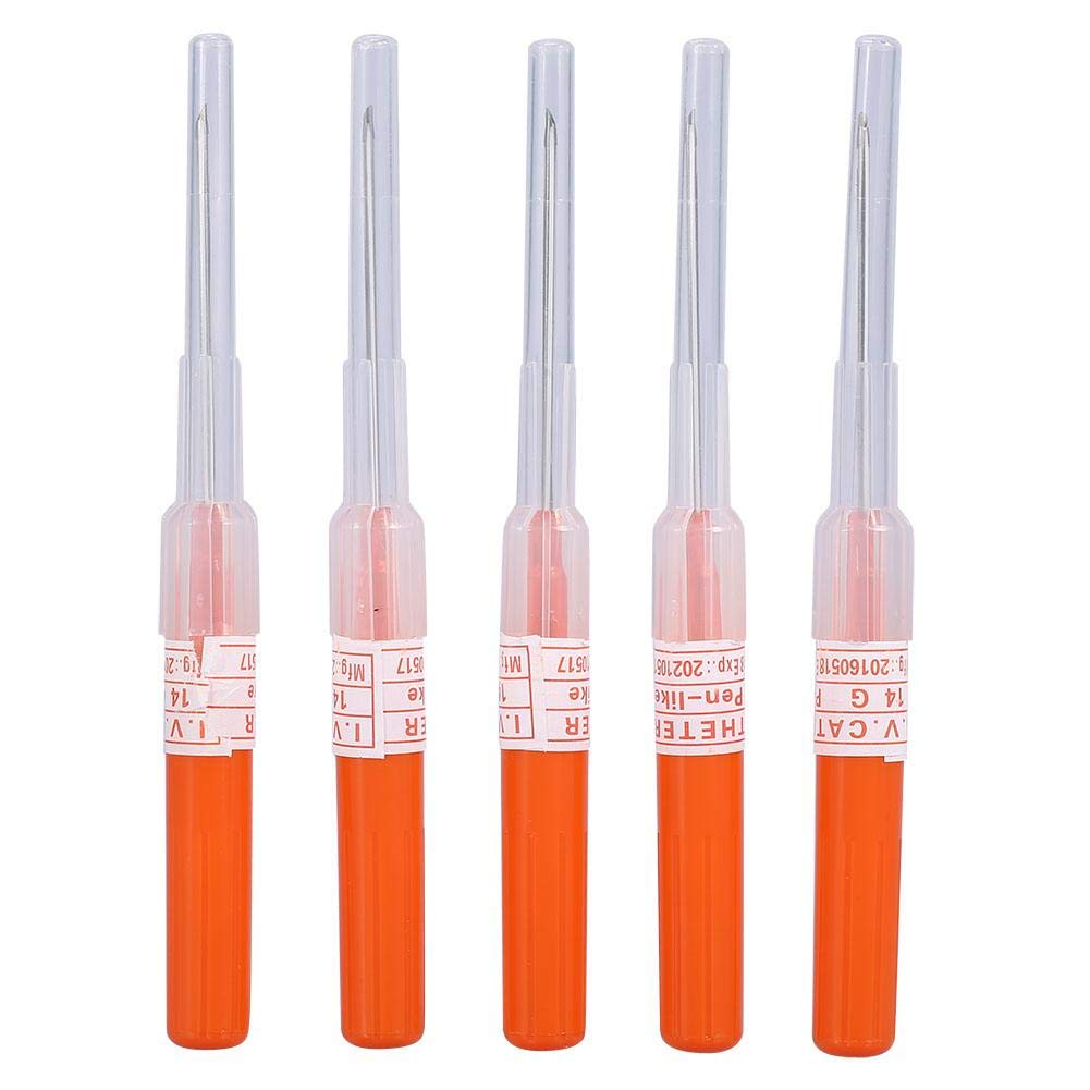 Piercing Needles, 5Pcs/Bag Body Tattoo Piercing Sterilized 14G/16G/18G/20G Disposable Hollow Needle(
