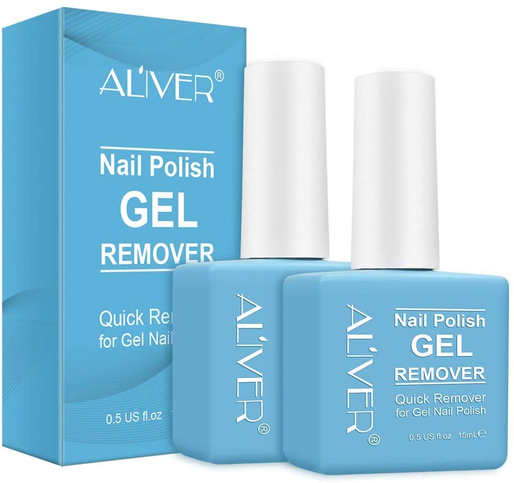 Gel Nail Polish Remover 2 Pack, Gel Polish Remover Soak-Off Gel Polish, Quickly & Easily Remove Gel 