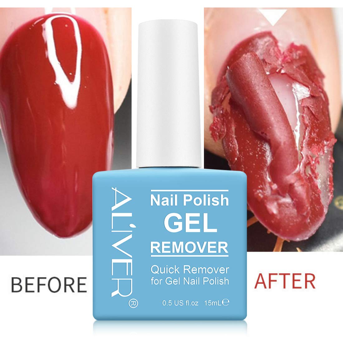 Gel Nail Polish Remover 2 Pack, Gel Polish Remover Soak-Off Gel Polish, Quickly & Easily Remove Gel 