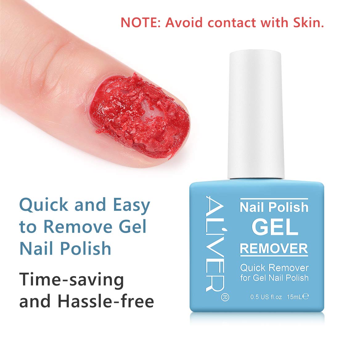 Gel Nail Polish Remover 2 Pack, Gel Polish Remover Soak-Off Gel Polish, Quickly & Easily Remove Gel 