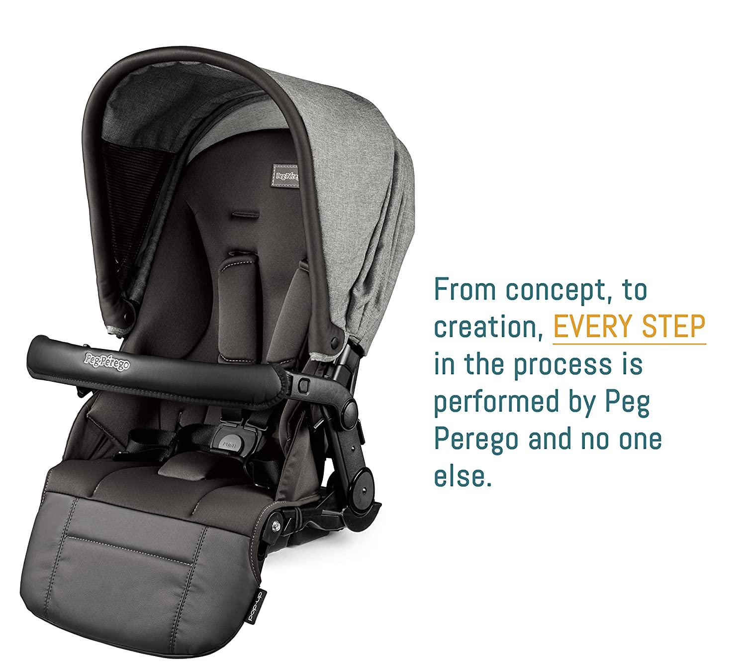 Peg Perego Pop-Up Seat for Team, Duette and Triplette Strollers, Terracotta
