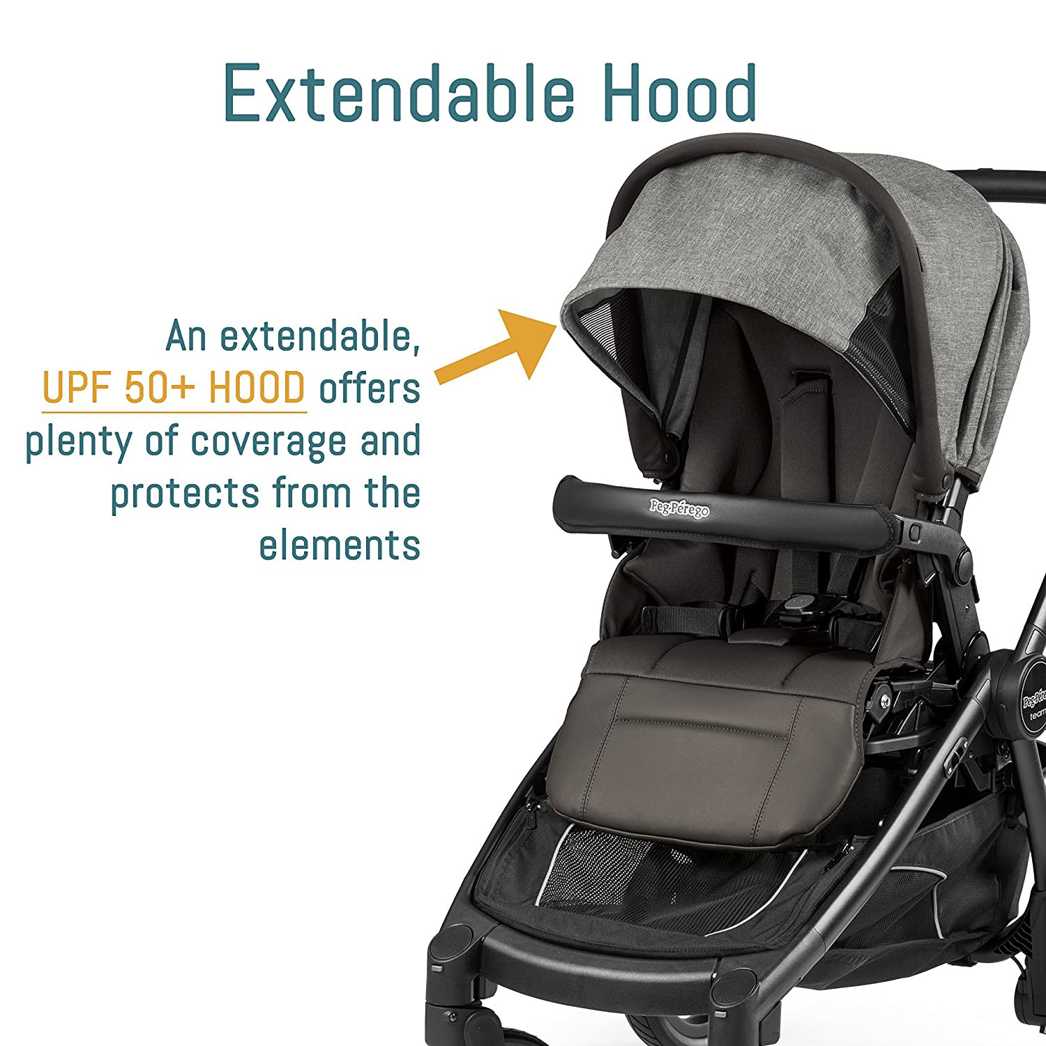 Peg Perego Pop-Up Seat for Team, Duette and Triplette Strollers, Terracotta