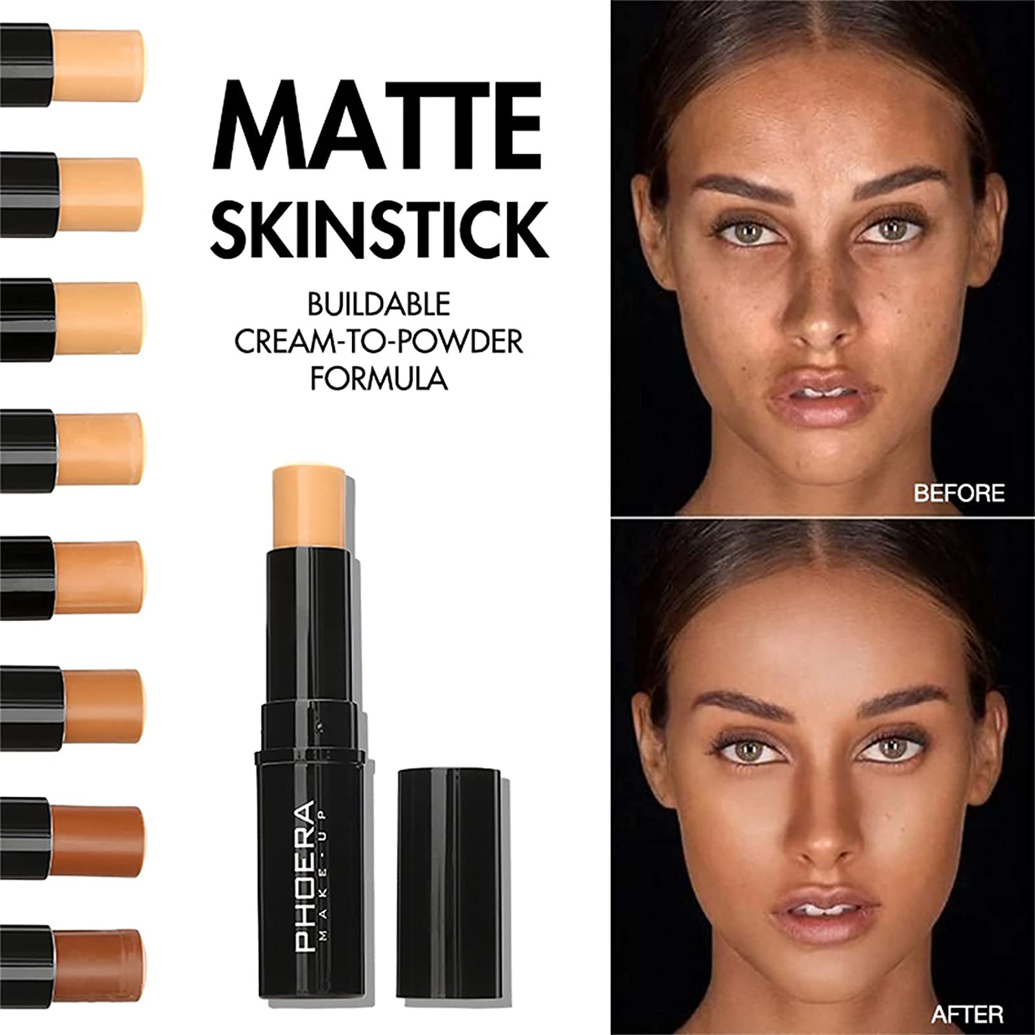 Foundation Stick, Shading Contour Stick for Makeup that Effortlessly Covers Contours, Provides Pleas