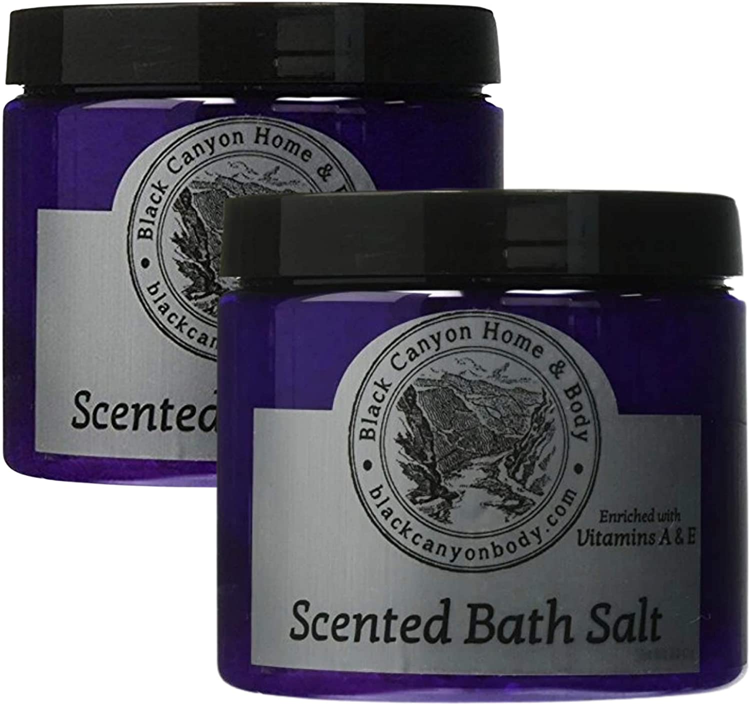 Black Canyon Papaya & Wildflower Scented Sea Salt Bath Soak, 24 Oz Jar (2 Pack)