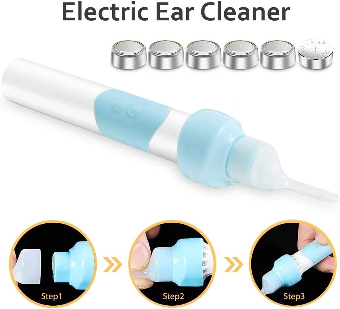 Ear Wax Removal Kit, Safe Ear Cleaner, Electric Earwax Removal Tools, Ear Vacuum Cleaner, 2 Types Ea