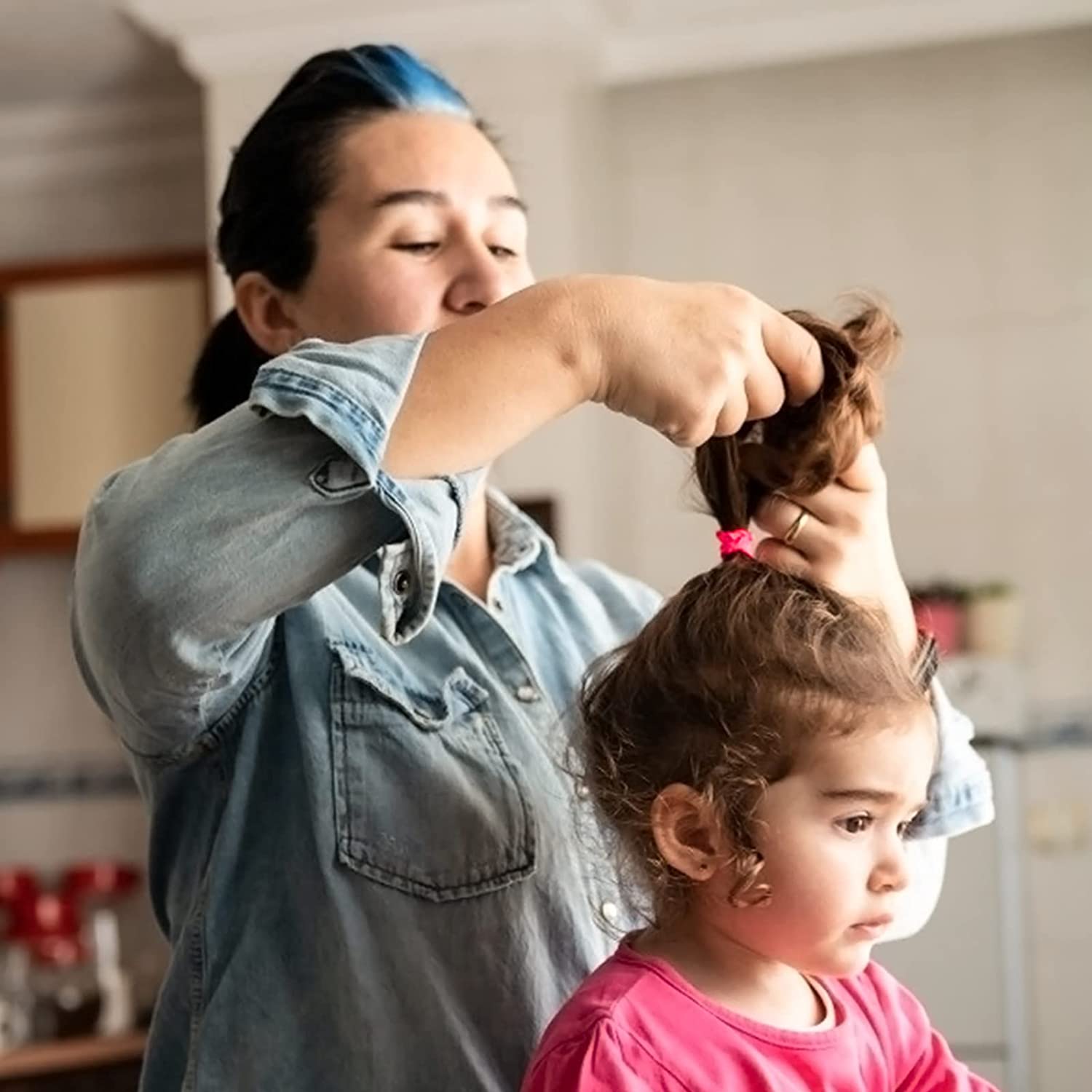 YEEPSYS Kids Hair Ties, 100 pcs Toddler Elastic Hair Bands for Girls and Kids, Multicolor Small Seam