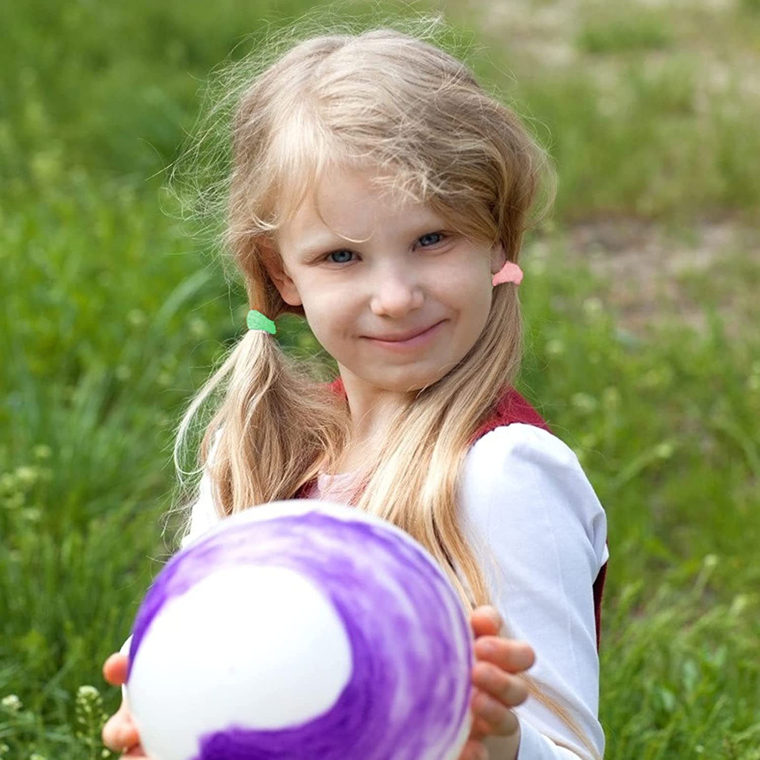 YEEPSYS Kids Hair Ties, 100 pcs Toddler Elastic Hair Bands for Girls and Kids, Multicolor Small Seam