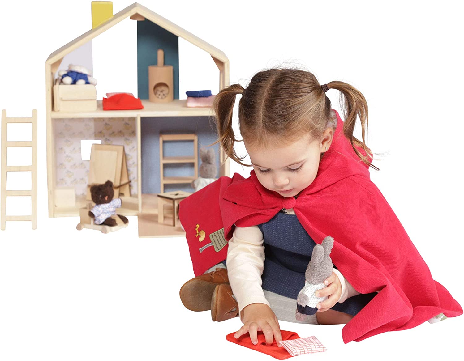 Manhattan Toy Little Nook Berry Bunny Stuffed Animal with Removable Clothing, Sleeping Bag