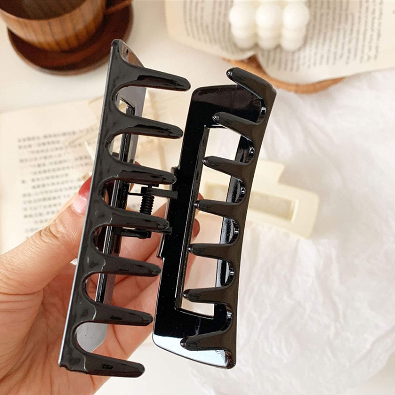 3 Pcs Big Hair Claw Clips, Hair Clip with Strong Fixing Force,Acrylic Plastic Large Hair Claw Clamps