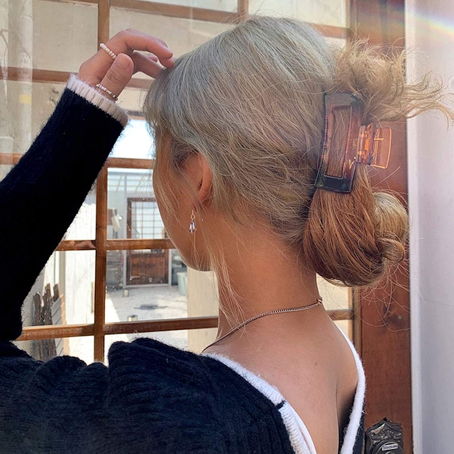 3 Pcs Big Hair Claw Clips, Hair Clip with Strong Fixing Force,Acrylic Plastic Large Hair Claw Clamps