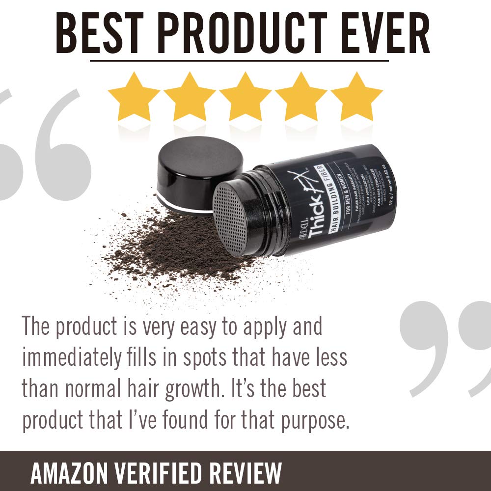 Ardell Thick FX Grey Hair Building Fiber for Fuller Hair Instantly, 0.42 oz