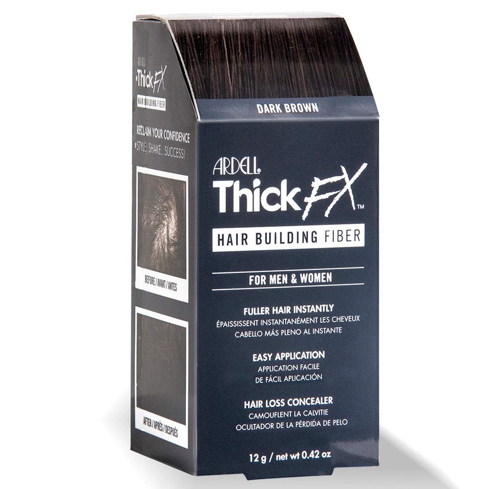 Ardell Thick FX Grey Hair Building Fiber for Fuller Hair Instantly, 0.42 oz