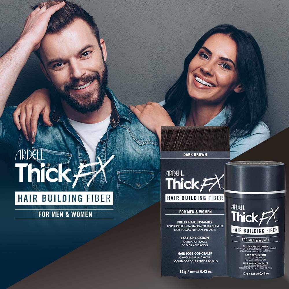 Ardell Thick FX Grey Hair Building Fiber for Fuller Hair Instantly, 0.42 oz