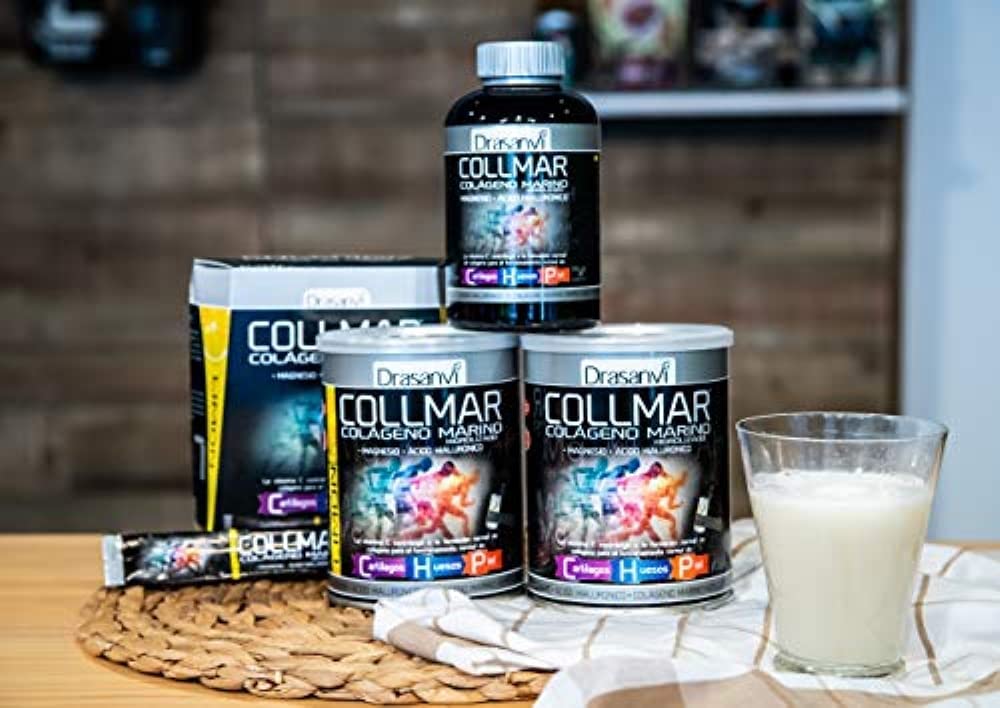 2 Pack Drasanvi Collmar Hydrolyzed Marine Collagen with Magnesium Powder 300g Lemon Flavor - Spanish