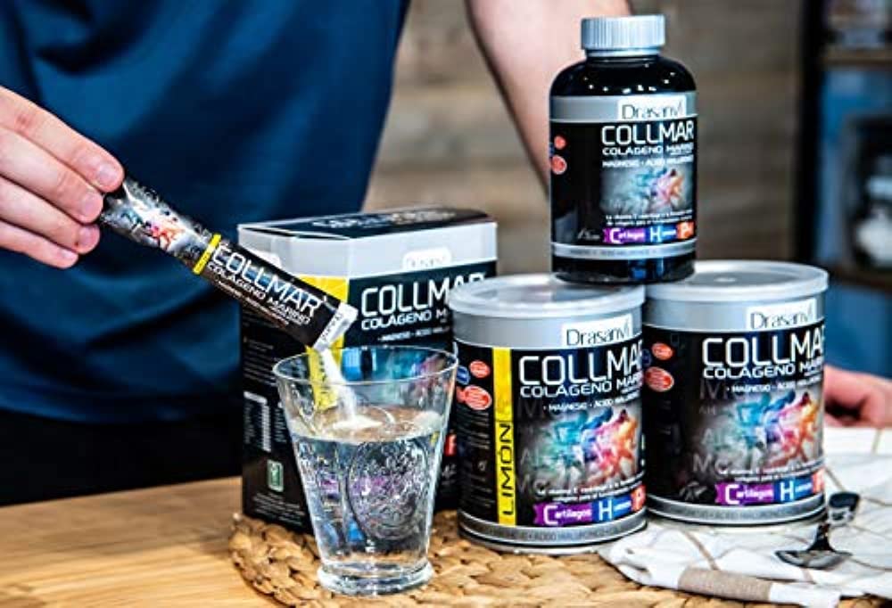 2 Pack Drasanvi Collmar Hydrolyzed Marine Collagen with Magnesium Powder 300g Lemon Flavor - Spanish