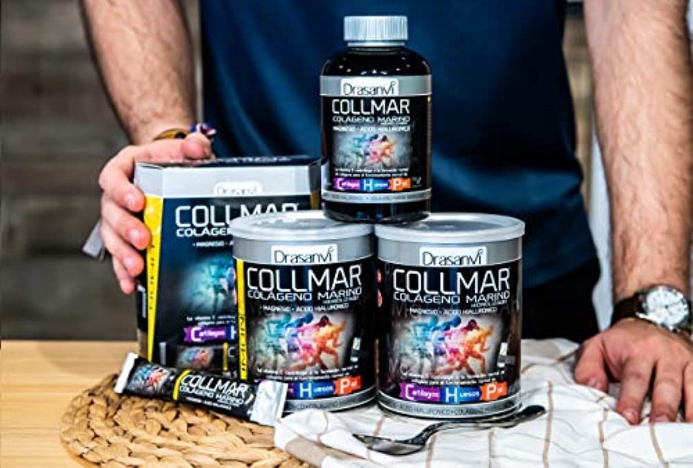 2 Pack Drasanvi Collmar Hydrolyzed Marine Collagen with Magnesium Powder 300g Lemon Flavor - Spanish