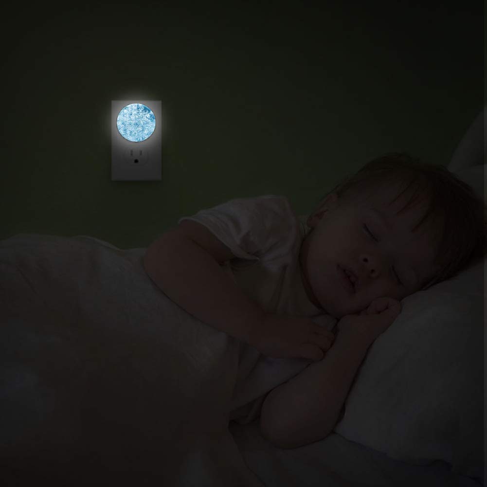 Night Light Plug in Wall Abstract Bright Feather Baby Night Light with Dusk-to-Dawn Sensor 2 Pack