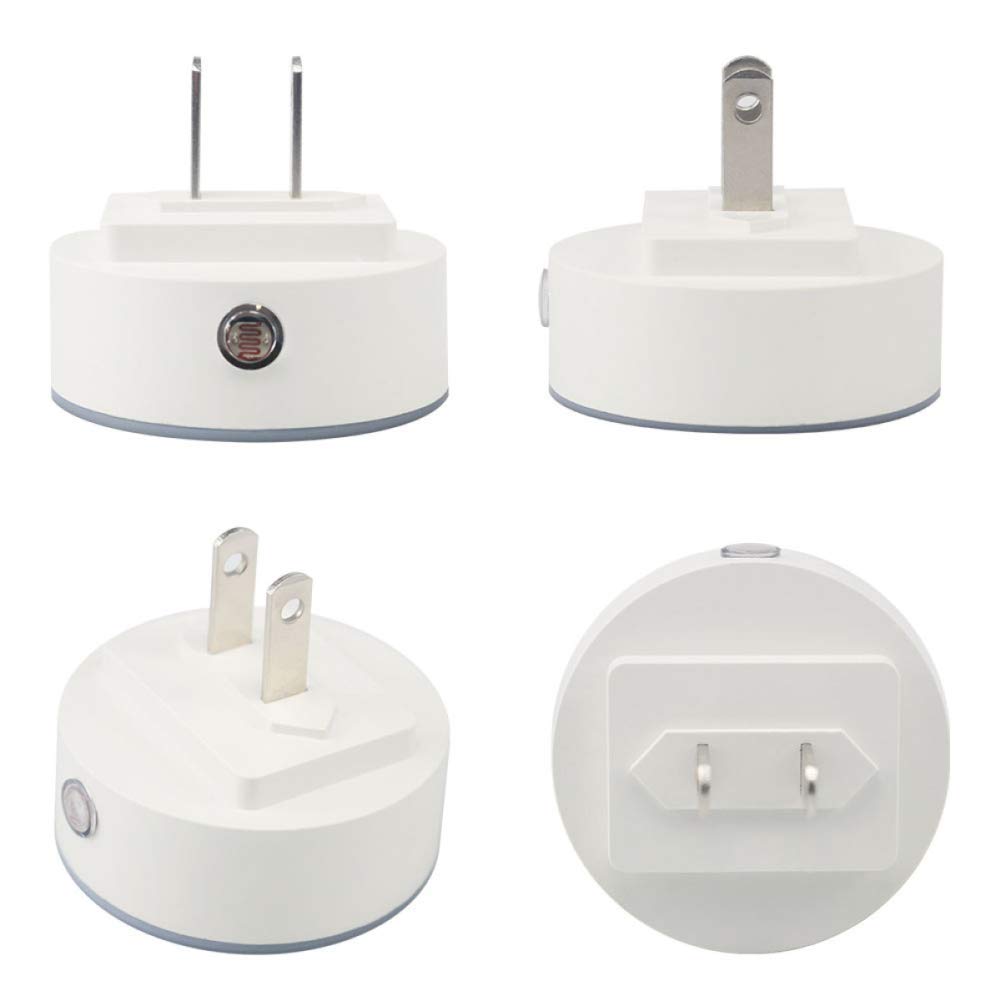 Night Light Plug in Wall Abstract Bright Feather Baby Night Light with Dusk-to-Dawn Sensor 2 Pack