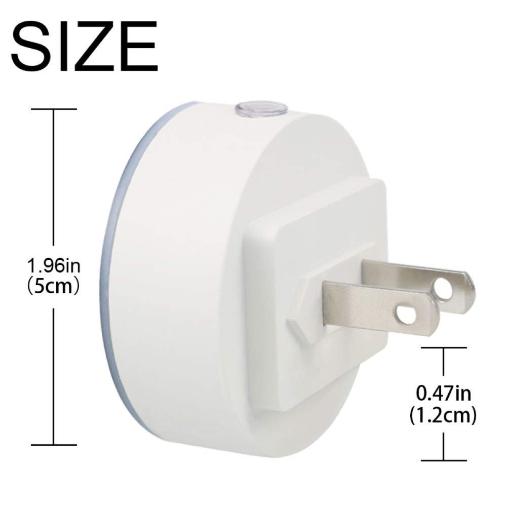 Night Light Plug in Wall Abstract Bright Feather Baby Night Light with Dusk-to-Dawn Sensor 2 Pack