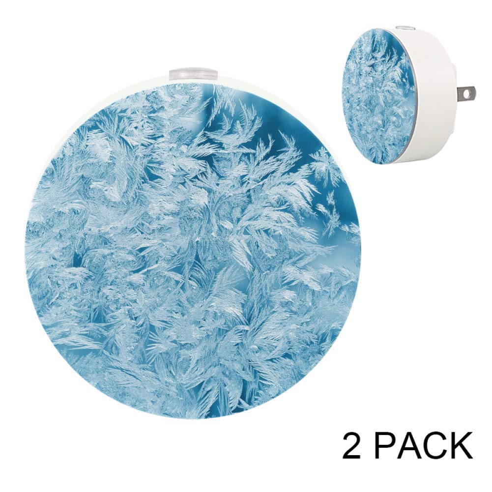 Night Light Plug in Wall Abstract Bright Feather Baby Night Light with Dusk-to-Dawn Sensor 2 Pack