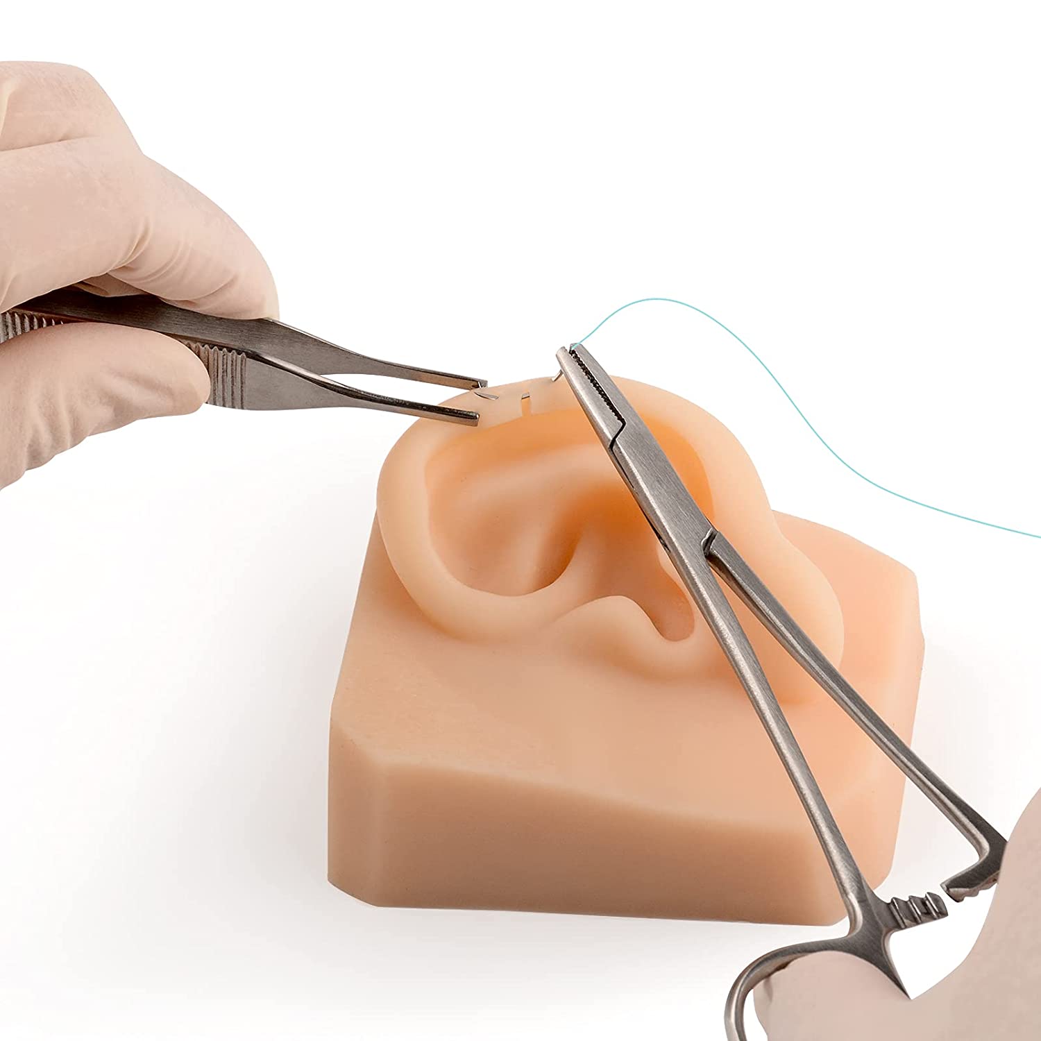 Ultrassist Soft Silicone Right Ear Model for Practicing Suture, Silicone Flexible Model for Jewelry 