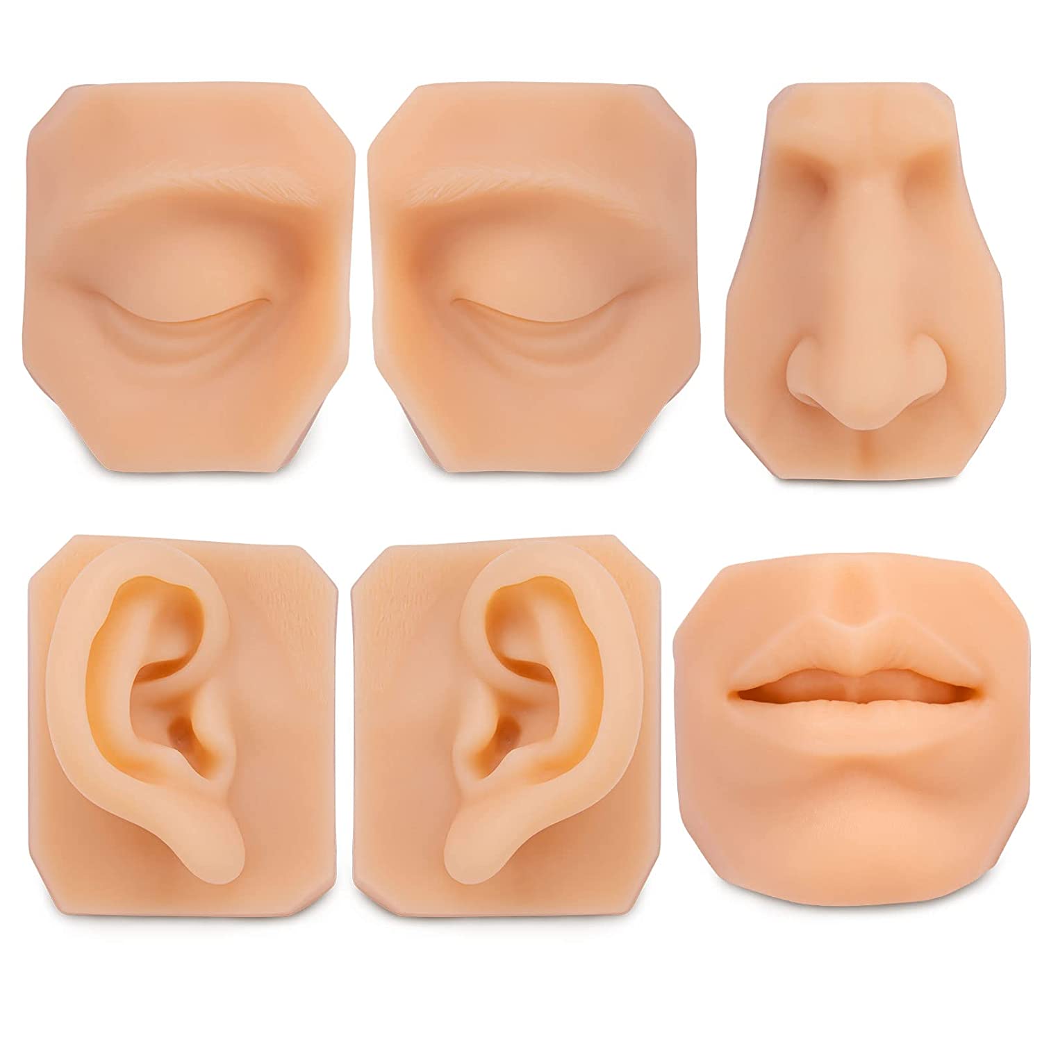 Ultrassist Soft Silicone Right Ear Model for Practicing Suture, Silicone Flexible Model for Jewelry 