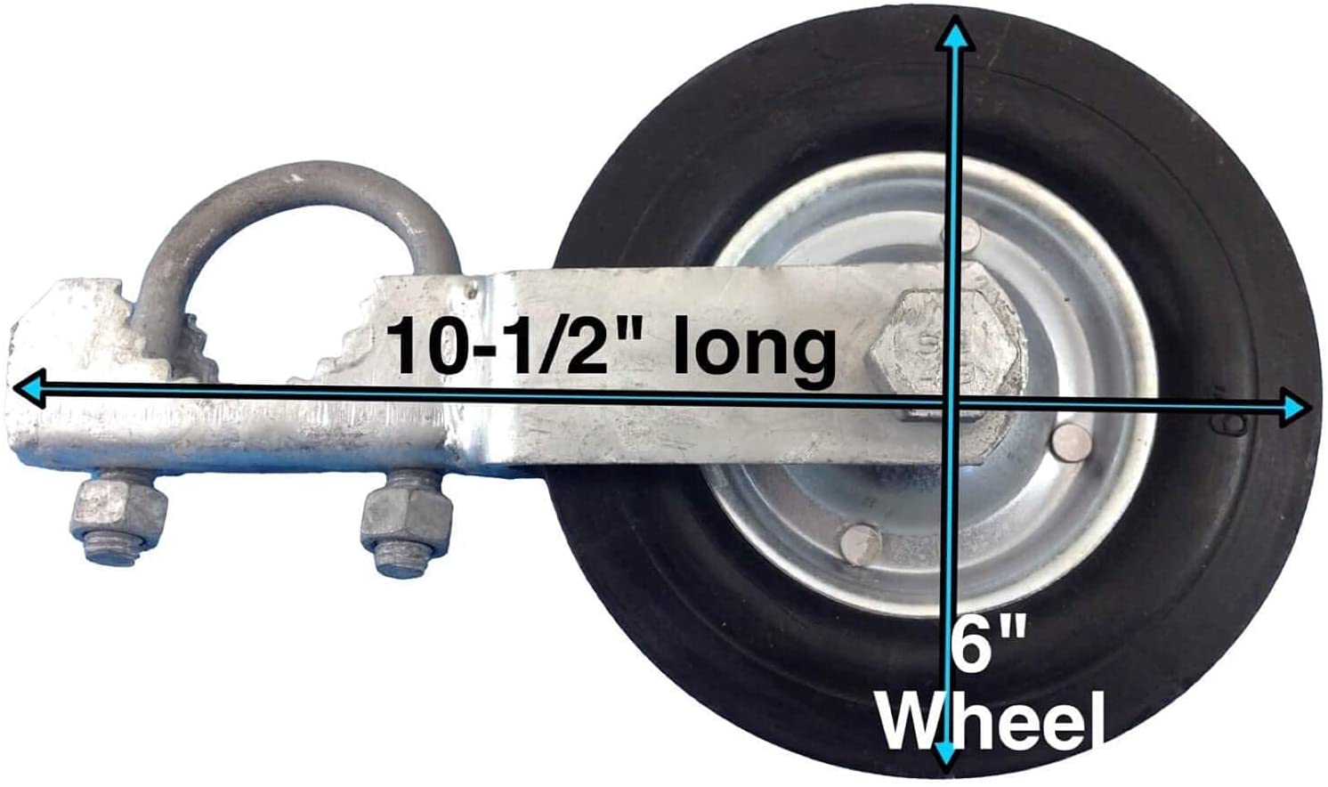 Gate Helper Wheel for Supporting Gates with 1-3/8