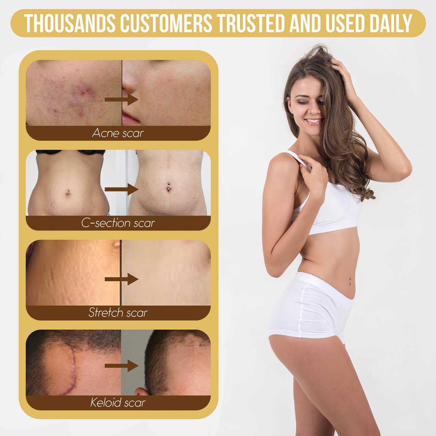 Denman Be-Bop Massage Brush, Model D6 (PACK OF 3)