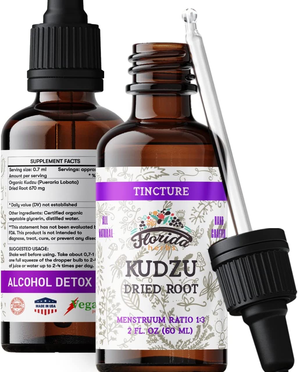 Kudzu Extract – Liver Cleanse Detox - Kudzu Root Organic Supplement- Natural Kudzu Plant for Heart