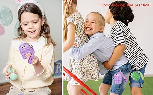 Christmas Santa Claus Deer Pop Fidget Toy,Small Size Bag,Decorative Wallet Purse for School Bag,Push