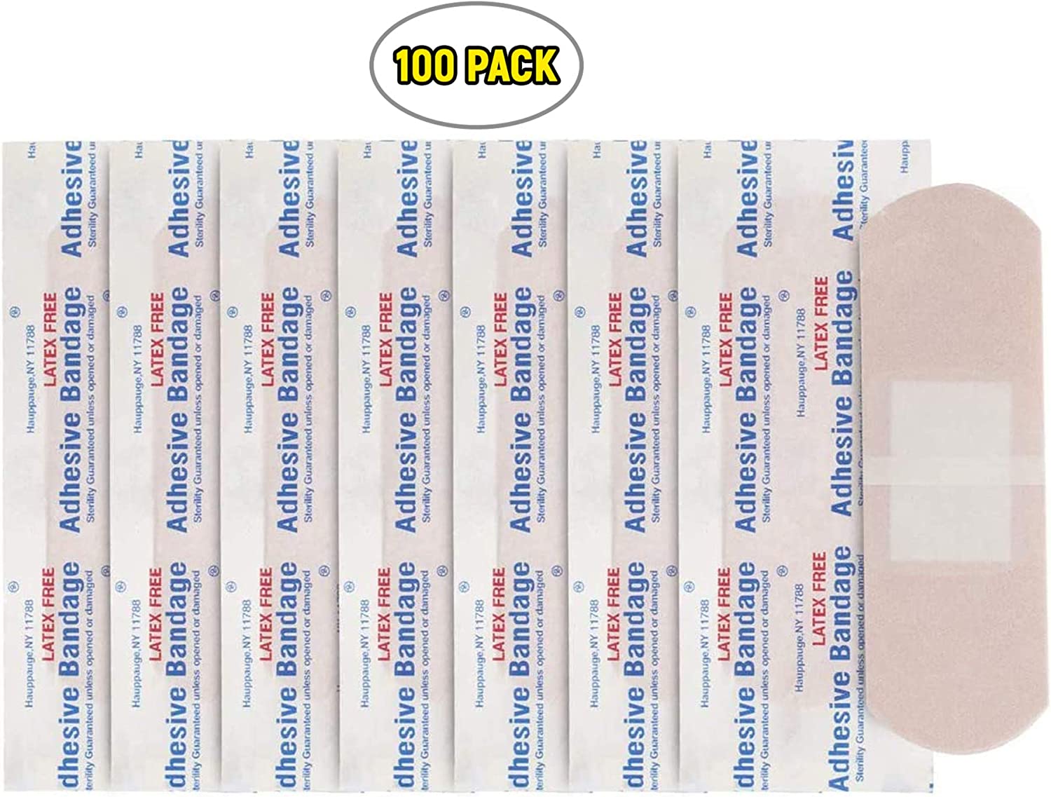 Dukal Adhesive Bandages. Pack of 100 Fabric Bandages 1