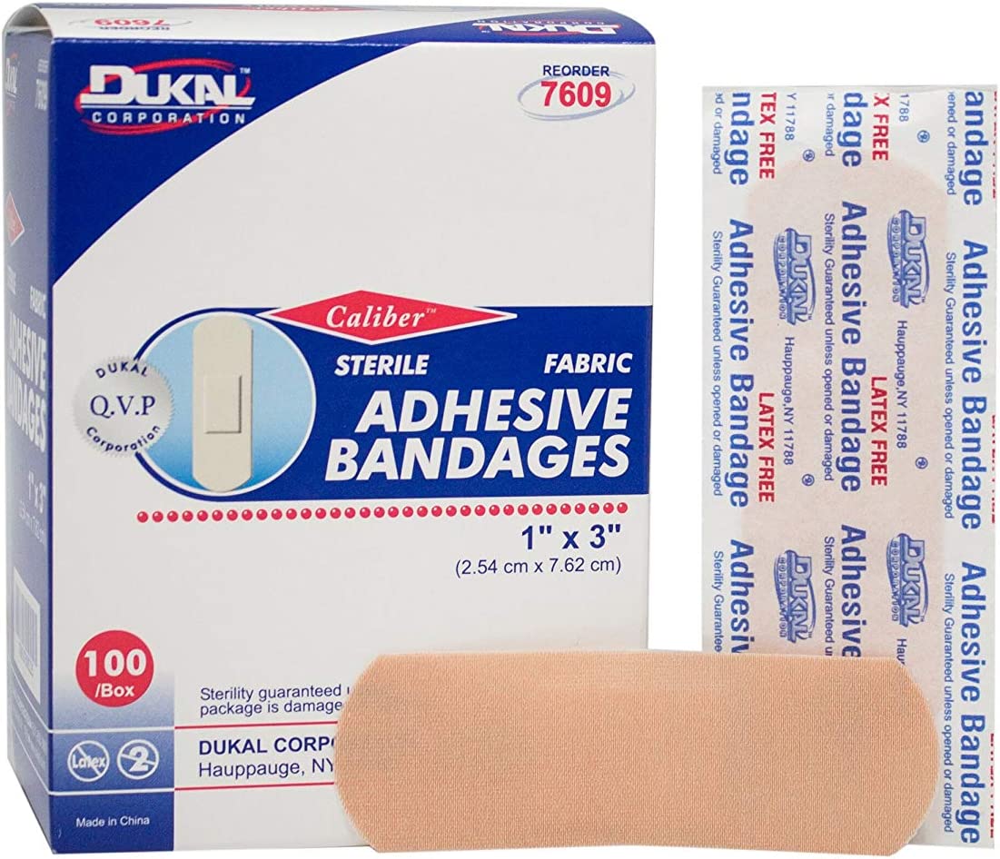 Dukal Adhesive Bandages. Pack of 100 Fabric Bandages 1