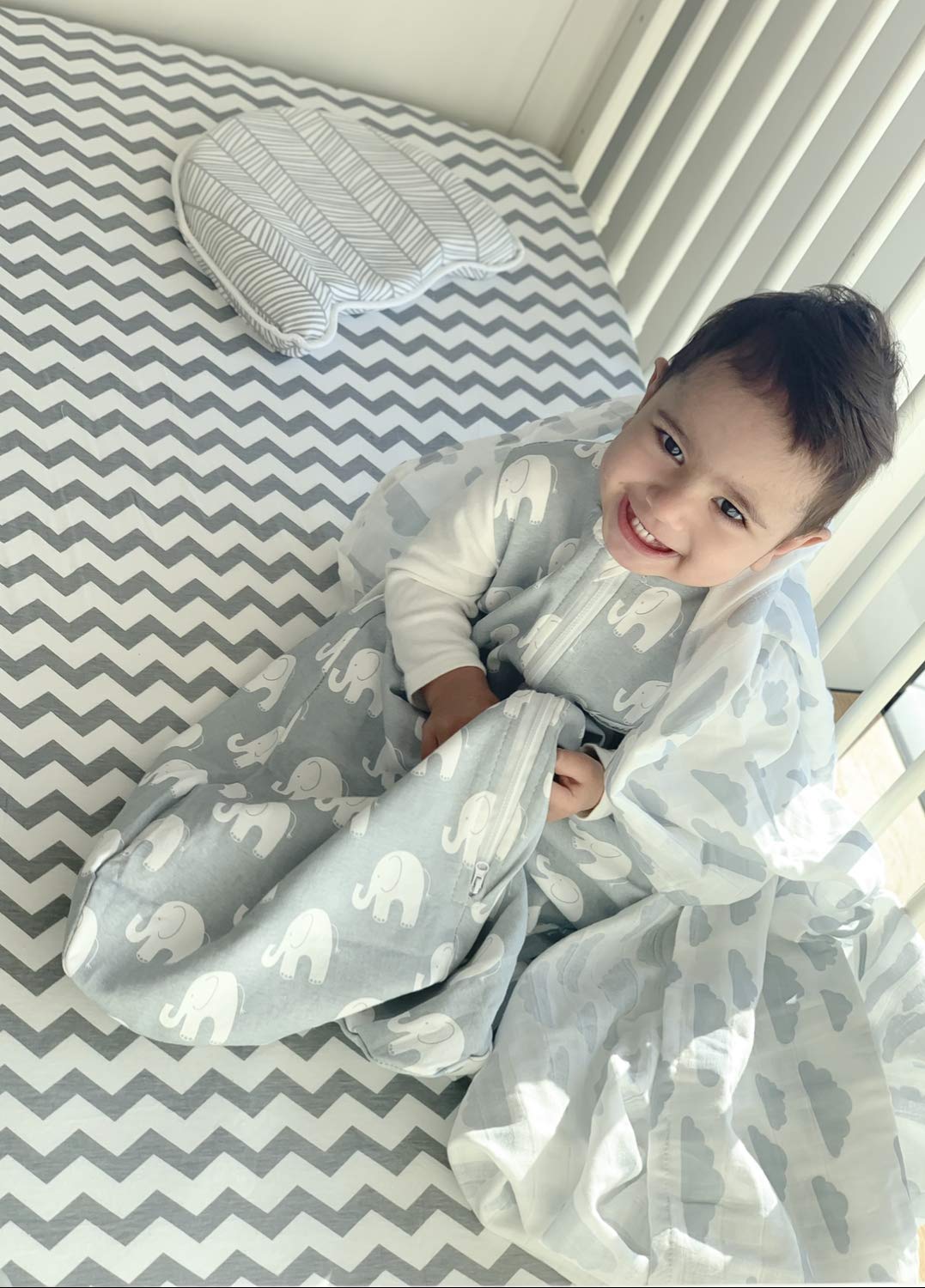 Baby Sleeping Bag Sack \xe2\x80\x93 Infant Sleeping Bags 12-18 Months \xe2\x80\x93 3 Pack - Cotton W