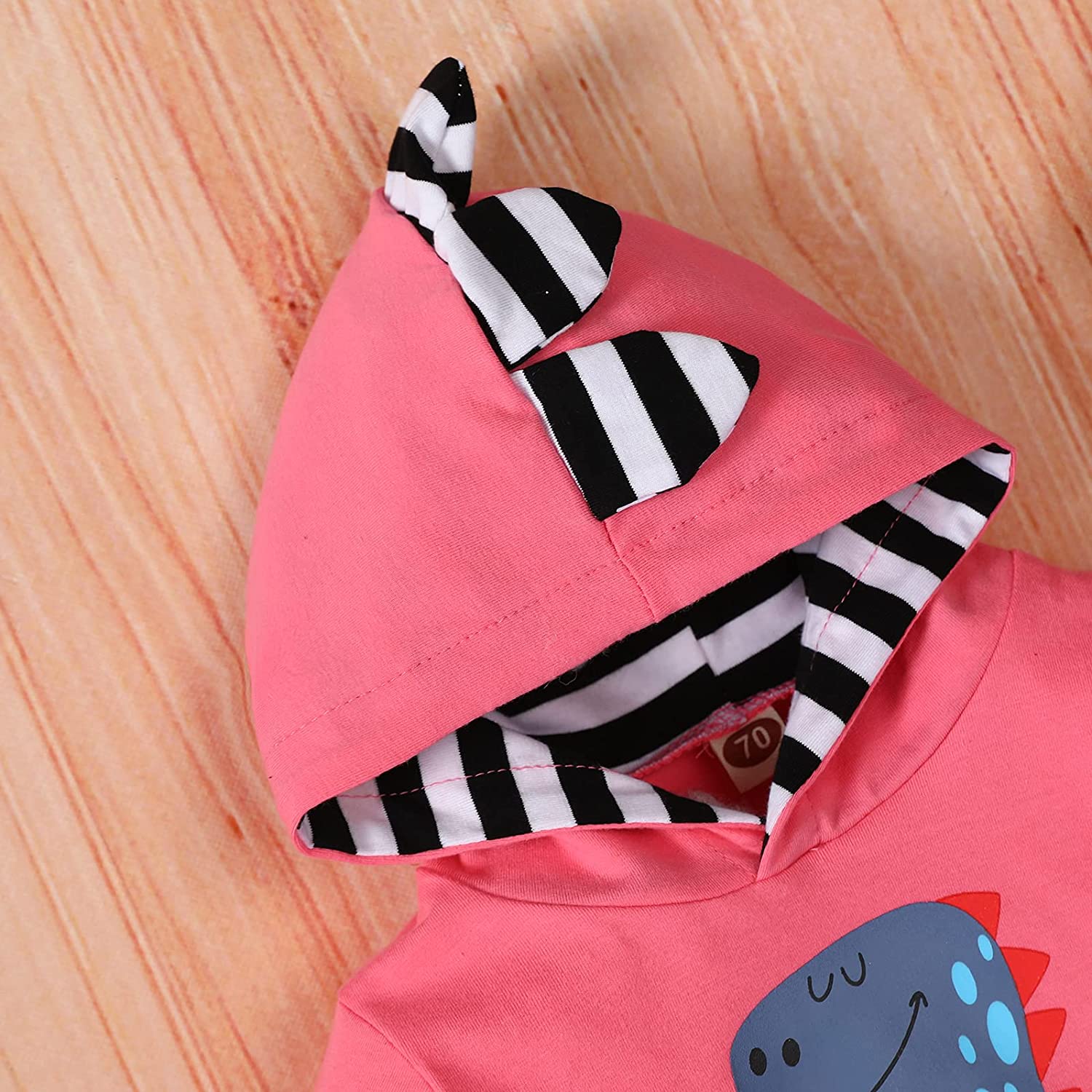 2 Pieces Kids Suit Set Unisex Turkey Letter Print Long Sleeve Hooded Pullover+ Long Pants for Fall W