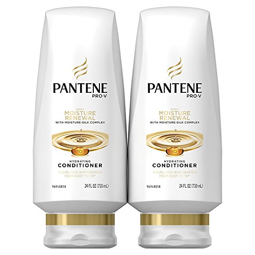 Pantene, Sulfate Free Conditioner, Pro-V Daily Moisture Renewal for Dry Hair, 24 Fl Oz (Pack of 2), 