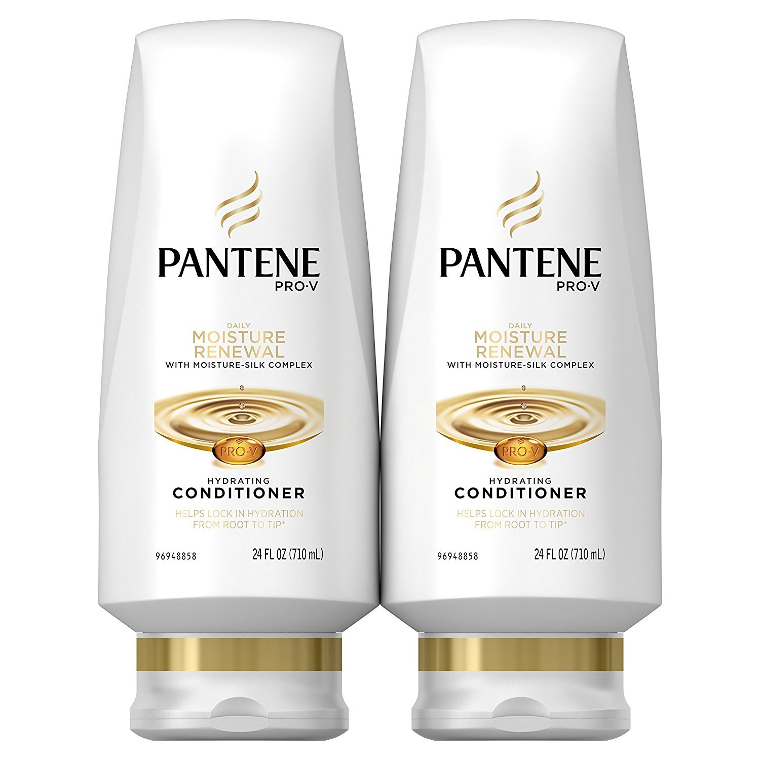 Pantene, Sulfate Free Conditioner, Pro-V Daily Moisture Renewal for Dry Hair, 24 Fl Oz (Pack of 2), 